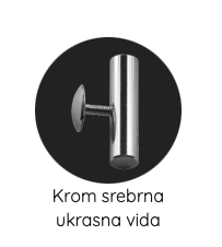 Krom srebrna ukrasna vida Gran Menu – patentirani uvez jelovnika